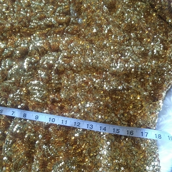 🌹Silk Gold Sequin Dress by Joseph le Bon - Picture 8 of 15